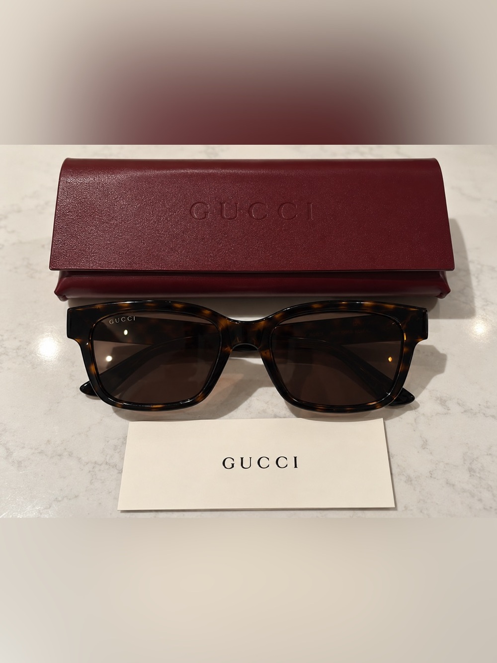 Gucci Tortoiseshell Frame Sunglasses - Dark Brown Lenses